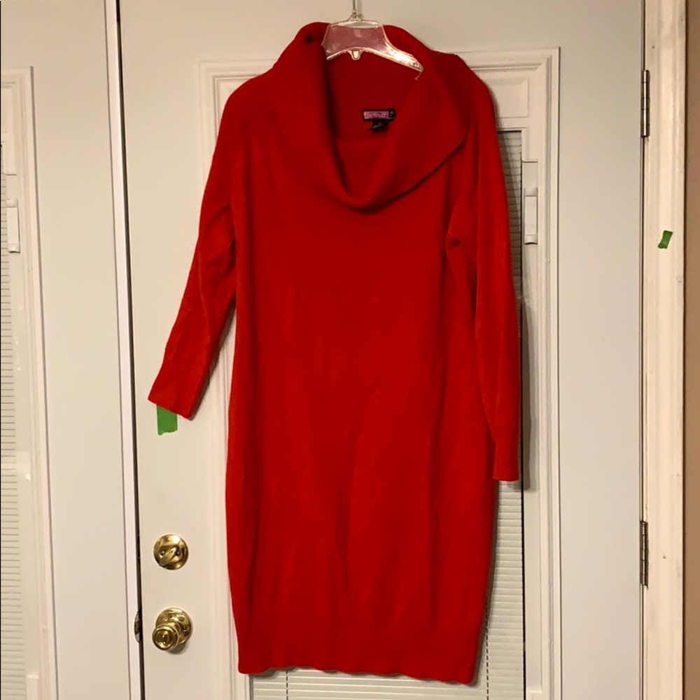 Sweater dress elegant in red